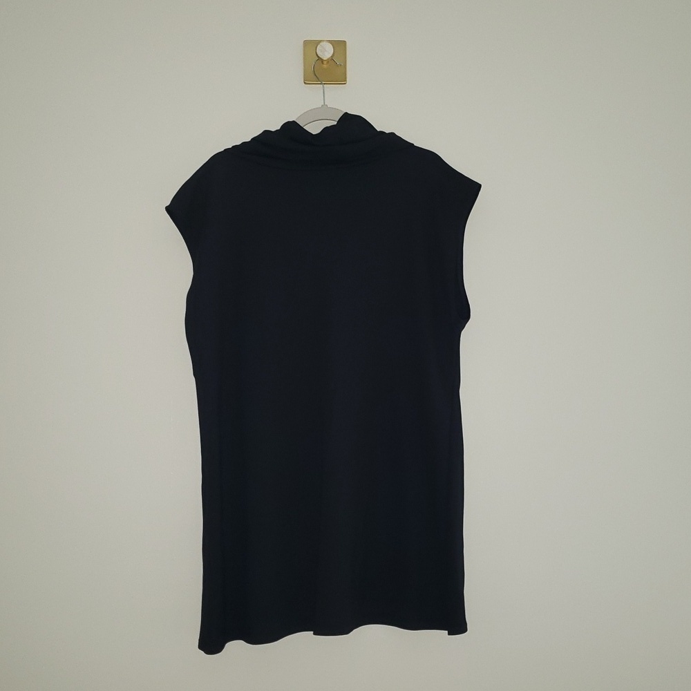 Bryn Walker Women Lavinia Tunic Top Medium Black Cowl Neck Lagenlook Minimalist - Picture 7 of 15